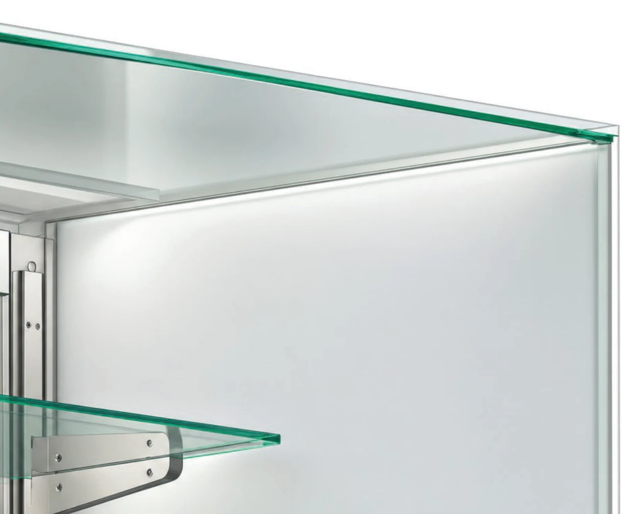 Close detail of LUDUS frameless Pure Vision glass